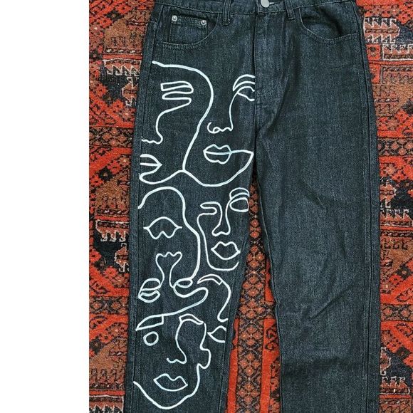 Customized Momokrom One Line Face Denim 